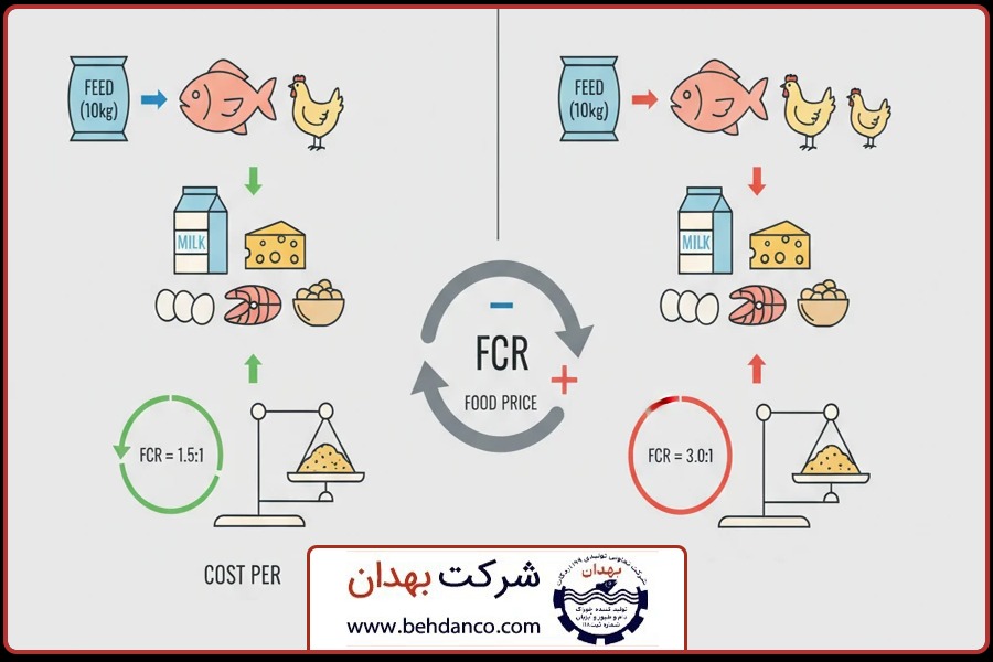 اهمیت FCR | قیمت غذای استروژن