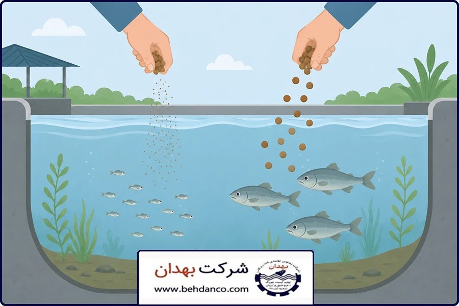 علت رشد نکردن ماهی پرورشی | انتخاب خوراک متناسب با گونه و سن ماهی
